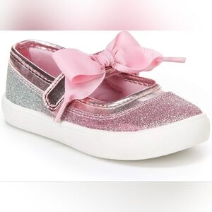 Carter's Pink and Silver Glitter Dress Shoes